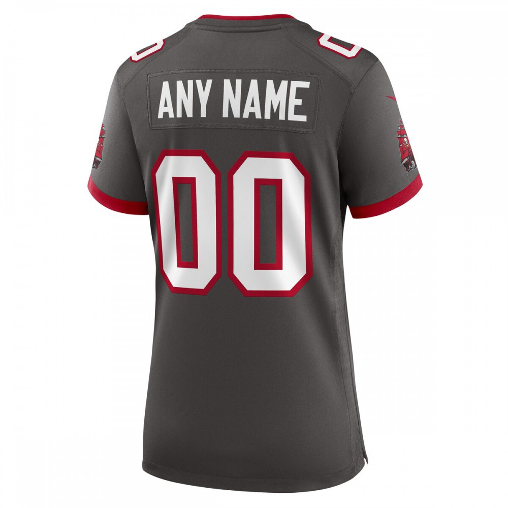 Tampa Bay Buccaneers Nike Women's Alternate Custom Game Jersey - Pewter-GridironStore